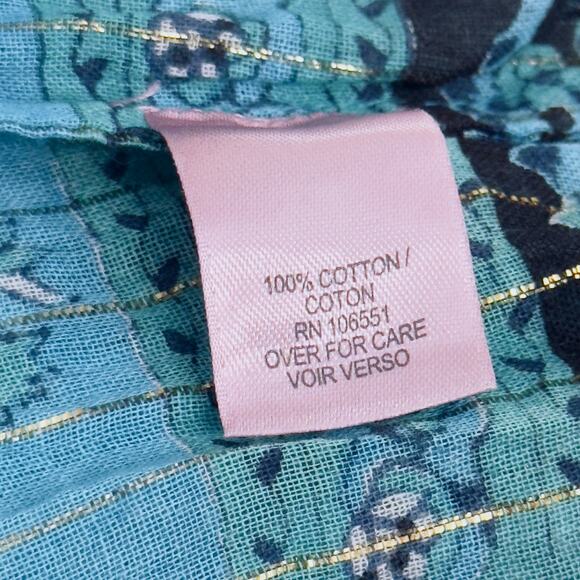 CALYPSO‎ St. Barth Womens S Cappi Jumpsuit Cotton Beaded Bohemian Peacock Sheer - Picture 13 of 14